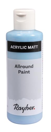 Rayher Allround Paint Acrylfarbe, babyblau, matt, Flasche 80 ml, hochpigmentierte, cremige Allzweckfarbe, gute Deckkraft, farbintensiv, wasserfest, speichel- und schweißecht, 35077358 Rayher Allround Paint Acrylfarbe, babyblau, matt, Flasche 80 ml, hochpigmentierte, cremige Allzweckfarbe, gute Deckkraft, farbintensiv, wasserfest, speichel- und schweißecht, 35077358 von Rayher