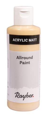 Rayher Allround Paint Acrylfarbe, karamell, matt, Flasche 80 ml, hochpigmentierte, cremige Allzweckfarbe, gute Deckkraft, farbintensiv, wasserfest, speichel- und schweißecht, 35077518 Rayher Allround Paint Acrylfarbe, karamell, matt, Flasche 80 ml, hochpigmentierte, cremige Allzweckfarbe, gute Deckkraft, farbintensiv, wasserfest, speichel- und schweißecht, 35077518 von Rayher