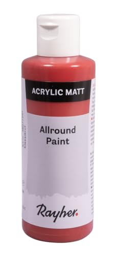 Rayher Allround Paint Acrylfarbe, klassikrot, matt, Flasche 80 ml, hochpigmentierte, cremige Allzweckfarbe, gute Deckkraft, farbintensiv, wasserfest, speichel- und schweißecht, 35077287 Rayher Allround Paint Acrylfarbe, klassikrot, matt, Flasche 80 ml, hochpigmentierte, cremige Allzweckfarbe, gute Deckkraft, farbintensiv, wasserfest, speichel- und schweißecht, 35077287 von Rayher