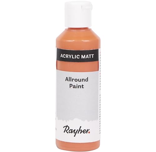 Rayher Allround Paint Acrylfarbe, koralle, matt, Flasche 80 ml, hochpigmentierte, cremige Allzweckfarbe, gute Deckkraft, farbintensiv, wasserfest, speichel- und schweißecht, 35077212 Rayher Allround Paint Acrylfarbe, koralle, matt, Flasche 80 ml, hochpigmentierte, cremige Allzweckfarbe, gute Deckkraft, farbintensiv, wasserfest, speichel- und schweißecht, 35077212 von Rayher