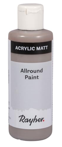 Rayher Allround Paint Acrylfarbe, mausgrau, matt, Flasche 80 ml, hochpigmentierte, cremige Allzweckfarbe, gute Deckkraft, farbintensiv, wasserfest, speichel- und schweißecht, 35077564 Rayher Allround Paint Acrylfarbe, mausgrau, matt, Flasche 80 ml, hochpigmentierte, cremige Allzweckfarbe, gute Deckkraft, farbintensiv, wasserfest, speichel- und schweißecht, 35077564 von Rayher
