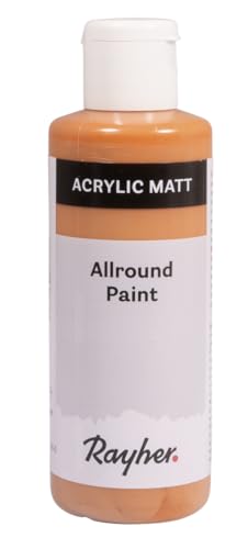Rayher Allround Paint Acrylfarbe, sienna gebrannt, matt, Flasche 80 ml, hochpigmentierte, cremige Allzweckfarbe, gute Deckkraft, farbintensiv, wasserfest, speichel- und schweißecht, 35077539 Rayher Allround Paint Acrylfarbe, sienna gebrannt, matt, Flasche 80 ml, hochpigmentierte, cremige Allzweckfarbe, gute Deckkraft, farbintensiv, wasserfest, speichel- und schweißecht, 35077539 von Rayher