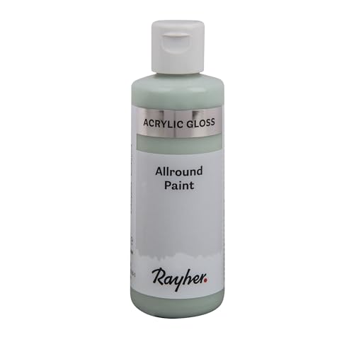 Rayher Allround Paint Gloss Acrylfarbe, eukalyptus, Flasche 80 ml, glänzende Hobby-Acrylfarbe für Bastelarbeiten und Acrylmaltechniken, speichel- und schweißecht, für saugende Untergründe, 35085502 Rayher Allround Paint Gloss Acrylfarbe, eukalyptus, Flasche 80 ml, glänzende Hobby-Acrylfarbe für Bastelarbeiten und Acrylmaltechniken, speichel- und schweißecht, für saugende Untergründe, 35085502 von Rayher