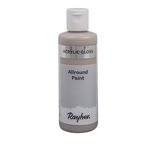 Rayher Allround Paint Gloss Acrylfarbe, taupe, Flasche 80 ml, glänzende Hobby-Acrylfarbe für Bastelarbeiten und Acrylmaltechniken, speichel- und schweißecht, für saugende Untergründe, 35085509 Rayher Allround Paint Gloss Acrylfarbe, taupe, Flasche 80 ml, glänzende Hobby-Acrylfarbe für Bastelarbeiten und Acrylmaltechniken, speichel- und schweißecht, für saugende Untergründe, 35085509 von Rayher