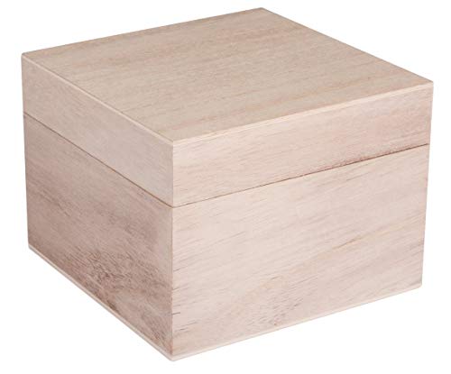 Rayher Aufbewahrungs-/Holz-Box, mit Deckel, 12x12x9cm, Holzkiste, Holzschachtel mit abnehmbarem Deckel, FSC Mix Credit, 62816000 Rayher Aufbewahrungs-/Holz-Box, mit Deckel, 12x12x9cm, Holzkiste, Holzschachtel mit abnehmbarem Deckel, FSC Mix Credit, 62816000 von Rayher