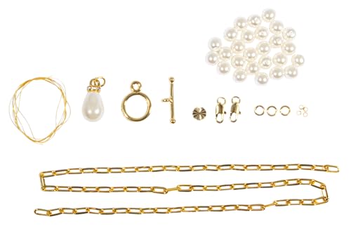 Rayher BP Kette Click & Match, gold, 2in1: Kette+Armband, mit Glasperlen von Rayher