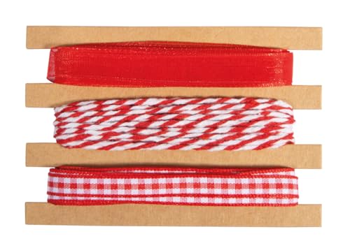 Rayher Bänder + Kordel Set, klassikrot, Band 1cm, Kordel 1mmø, 3x3m, SB-Btl. 9m, 55965287 Rayher Bänder + Kordel Set, klassikrot, Band 1cm, Kordel 1mmø, 3x3m, SB-Btl. 9m, 55965287 von Rayher