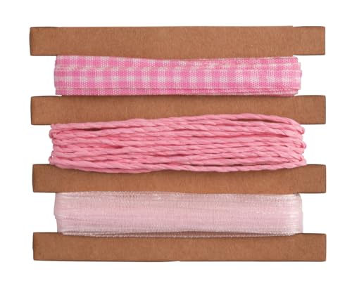 Rayher Bänder + Kordel Set, rosé, Band 1 cm, Kordel 1 mm ø, 3 x 3 m, Karte 9 m, Geschenkbänder zum Basteln und Dekorieren, 55965258 Rayher Bänder + Kordel Set, rosé, Band 1 cm, Kordel 1 mm ø, 3 x 3 m, Karte 9 m, Geschenkbänder zum Basteln und Dekorieren, 55965258 von Rayher