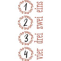 Rayher Bastelset Adventszahlen Transferfolie Zahlen 1 - 4 rot Rayher Bastelset Adventszahlen Transferfolie Zahlen 1 - 4 rot von Rayher
