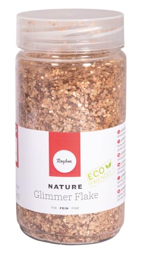 Rayher Nature Glimmer Flakes, fein, 0,1 - 3 mm, gold, Streuflitter, Eco friendly, 100% natürliches Material, ohne Rückstände abbaubar, Dose 370 ml, ideal zum Basteln und Dekorieren, 39591616 Rayher Nature Glimmer Flakes, fein, 0,1 - 3 mm, gold, Streuflitter, Eco friendly, 100% natürliches Material, ohne Rückstände abbaubar, Dose 370 ml, ideal zum Basteln und Dekorieren, 39591616 von Rayher