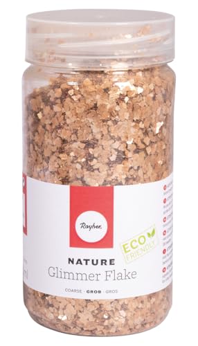 Rayher Nature Glimmer Flakes, grob, 3 – 10 mm, gold, Streuflitter, Eco friendly, 100% natürliches Material, ohne Rückstände abbaubar, Dose 370 ml, ideal zum Basteln und Dekorieren, 39592616 Rayher Nature Glimmer Flakes, grob, 3 – 10 mm, gold, Streuflitter, Eco friendly, 100% natürliches Material, ohne Rückstände abbaubar, Dose 370 ml, ideal zum Basteln und Dekorieren, 39592616 von Rayher