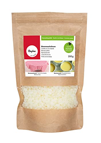 Rayher Bienenwachslinsen, Kosmetikqualität, weiß, 200 g, 100% reines Bienenwachs, Bienenwachs Pastillen, ideal für Kosmetik, Wachstücher, Seifen, Kerzen, 31634102, 23 Rayher Bienenwachslinsen, Kosmetikqualität, weiß, 200 g, 100% reines Bienenwachs, Bienenwachs Pastillen, ideal für Kosmetik, Wachstücher, Seifen, Kerzen, 31634102, 23 von Rayher