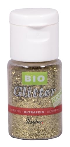 Rayher Bio-Glitter, ultrafein, gold, Streuglitter, Eco friendly, Bio-Qualität, Flasche 7 g, Glitzer ideal zum Basteln und Dekorieren, biologisch abbaubar, ohne Mikroplastik, 39589616 Rayher Bio-Glitter, ultrafein, gold, Streuglitter, Eco friendly, Bio-Qualität, Flasche 7 g, Glitzer ideal zum Basteln und Dekorieren, biologisch abbaubar, ohne Mikroplastik, 39589616 von Rayher