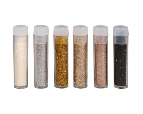 Rayher Bio-Glitter Farbsortierung, gold, silber, schwarz, weiß, 6 Farben à 2g, SB-Box 12g, 39594862 Rayher Bio-Glitter Farbsortierung, gold, silber, schwarz, weiß, 6 Farben à 2g, SB-Box 12g, 39594862 von Rayher