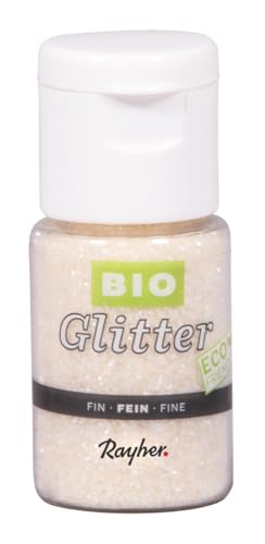 Rayher Bio-Glitter, fein, pastell alabasterweiß, Streuglitter, Eco friendly, Bio-Qualität, Flasche 7 g, Glitzer ideal zum Basteln und Dekorieren, biologisch abbaubar, ohne Mikroplastik, 39590105 Rayher Bio-Glitter, fein, pastell alabasterweiß, Streuglitter, Eco friendly, Bio-Qualität, Flasche 7 g, Glitzer ideal zum Basteln und Dekorieren, biologisch abbaubar, ohne Mikroplastik, 39590105 von Rayher
