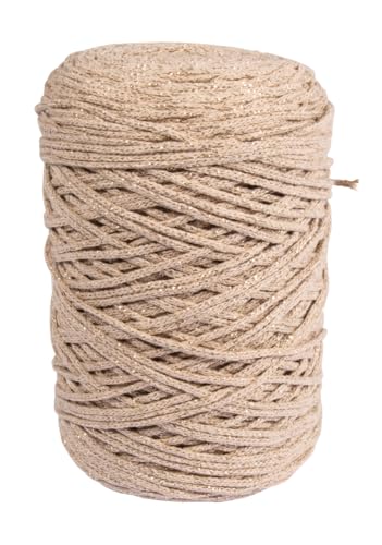 Rayher Braidy Recycling Garn m.Goldfaden, 2mm ø, sand, geflochten, ca. 240m, Knäuel 250g, 42013504 Rayher Braidy Recycling Garn m.Goldfaden, 2mm ø, sand, geflochten, ca. 240m, Knäuel 250g, 42013504 von Rayher