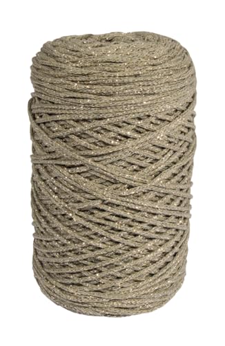 Rayher Braidy Recycling Garn m.Goldfaden, 2mm ø, schilf, geflochten, ca. 240m, Knäuel 250g, 42013503 Rayher Braidy Recycling Garn m.Goldfaden, 2mm ø, schilf, geflochten, ca. 240m, Knäuel 250g, 42013503 von Rayher