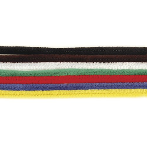 Rayher Chenilledraht, bunt, Länge 50 cm, 9 mm ø, Btl. 10 Stück, Biegeplüsch zum Formen, basteln mit Kindern, Pfeifenputzer, 5210620 von Rayher