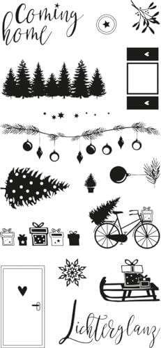 Rayher Clear Stamps "Coming Home", Bogengröße 97 x 205 mm, 16 Motive, transparente Stempel Weihnachten, durchsichtige, klare Silikonstempel, 50294000 Rayher Clear Stamps "Coming Home", Bogengröße 97 x 205 mm, 16 Motive, transparente Stempel Weihnachten, durchsichtige, klare Silikonstempel, 50294000 von Rayher