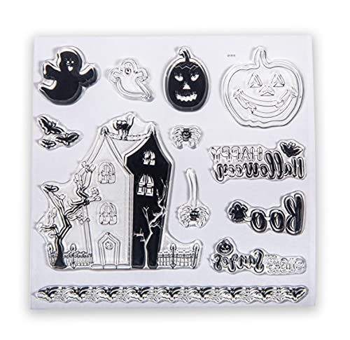 Rayher Clear Stamps Halloween, Bogen 102,5 x 97 mm, 13 Motive, klare, transparente Stempel, durchsichtig, Silikonstempel, 50252000, Natur, 15 Rayher Clear Stamps Halloween, Bogen 102,5 x 97 mm, 13 Motive, klare, transparente Stempel, durchsichtig, Silikonstempel, 50252000, Natur, 15 von Rayher