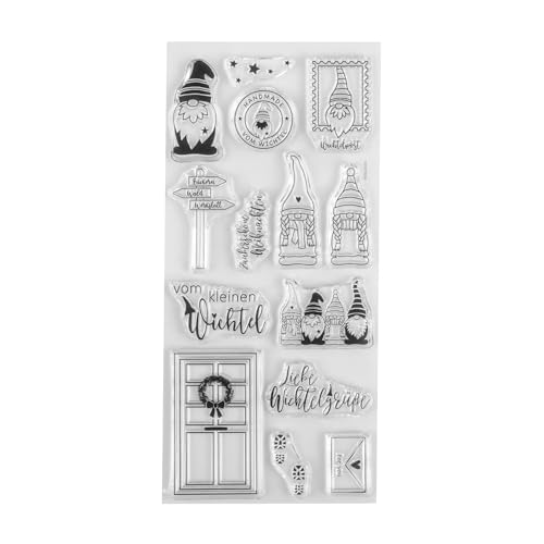 Rayher Clear Stamps "Wichtelpost", Bogengröße 97 x 205 mm, 14 Motive Wichtel-Weihnachten, transparente Stempel Weihnachten, durchsichtige, klare Silikonstempel, 50298000 Rayher Clear Stamps "Wichtelpost", Bogengröße 97 x 205 mm, 14 Motive Wichtel-Weihnachten, transparente Stempel Weihnachten, durchsichtige, klare Silikonstempel, 50298000 von Rayher