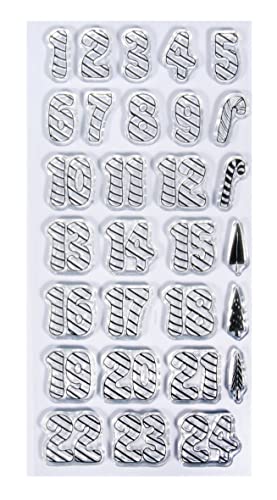 Rayher Clear Stamps Zahlen 1 – 24, Motiv Zuckerstange, Bogengröße 97 x 205 mm, 24 Zahlen und 5 Motive, klar, transparente Stempel, durchsichtig, Silikonstempel Adventskalender, 50264000 Rayher Clear Stamps Zahlen 1 – 24, Motiv Zuckerstange, Bogengröße 97 x 205 mm, 24 Zahlen und 5 Motive, klar, transparente Stempel, durchsichtig, Silikonstempel Adventskalender, 50264000 von Rayher