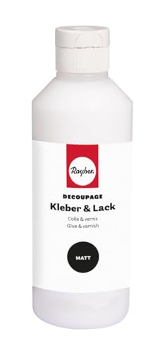 Rayher Decoupage Kleber & Lack matt, Flasche 250ml, 35104000 von Rayher
