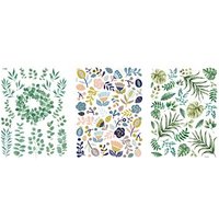 Rayher Dekoartikel Transfer-Sticker Rub on Botanical Flowers mehrfarbig von Rayher