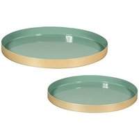 Rayher Dekoartikel eukalyptus/gold Metall-Tablett Ø 20,0 + 25,0 cm 2 St. Rayher Dekoartikel eukalyptus/gold Metall-Tablett Ø 20,0 + 25,0 cm 2 St. von Rayher