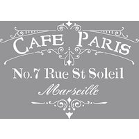 Rayher Dekor-Schablone Café Paris grau von Rayher