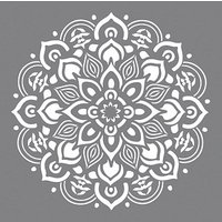 Rayher Dekor-Schablone Mandala grau von Rayher