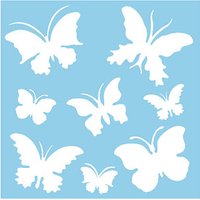 Rayher Dekor-Schablone Schmetterlinge grau von Rayher
