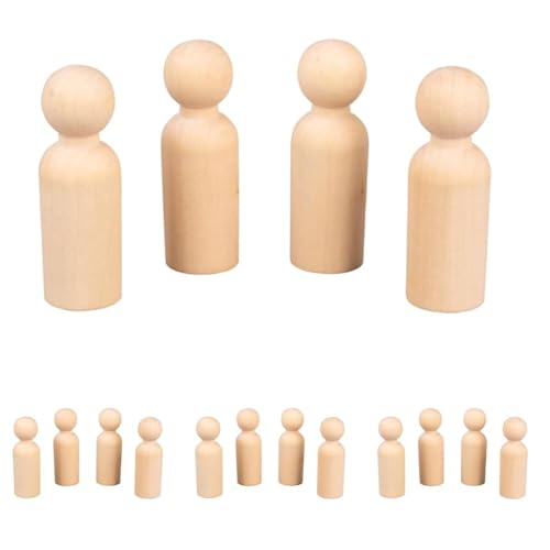 Rayher Figurenkegel Rohholz, FSC zertifiziert, 7,7 cm, 2,4 cm ø, 4 Stück, Holzkegel, Holzfiguren zum Bemalen, Krippenfiguren mini Holz, Spielfiguren Holz, 64536505, Natur (Packung mit 4) von Rayher
