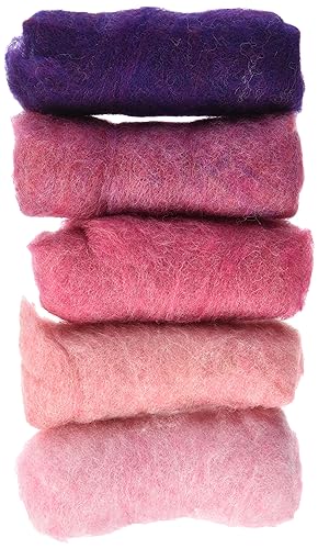 Rayher Hobby Rayher Filzwolle, reine Schurwolle, Vlies, Rosatöne meliert, Set 5 Farben à 20 g, Filzwolle 100 g, 100% Wolle zum Filzen, Märchenwolle, 5363500, Rosa Töne Rayher Hobby Rayher Filzwolle, reine Schurwolle, Vlies, Rosatöne meliert, Set 5 Farben à 20 g, Filzwolle 100 g, 100% Wolle zum Filzen, Märchenwolle, 5363500, Rosa Töne von Rayher