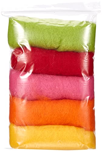 Rayher Filzwolle, reine Schurwolle, Vlies, Sommermix kräftige Töne, Set 5 Farben à 20 g, Filzwolle 100 g, 100% Wolle zum Filzen, Märchenwolle, 5364500 Rayher Filzwolle, reine Schurwolle, Vlies, Sommermix kräftige Töne, Set 5 Farben à 20 g, Filzwolle 100 g, 100% Wolle zum Filzen, Märchenwolle, 5364500 von Rayher