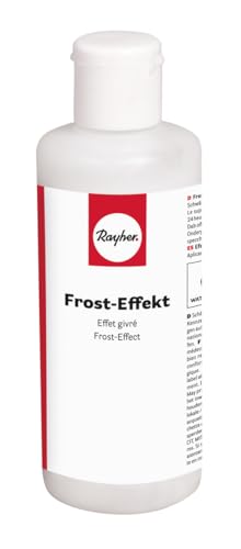 Rayher Frost-Effektfarbe, weiß, Flasche 100ml, 35087102 von Rayher