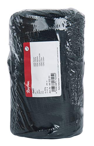 Rayher Garn, 2 mm ø, schwarz, Spule 260 m, ca. 600 g, 80% Baumwolle 20% Polyester, Baumwollgarn, Baumwollkordel, Makramee Garn, Kettgarn, Schnur, Kordel zum Basteln, für Wandbehänge, 4400201 Rayher Garn, 2 mm ø, schwarz, Spule 260 m, ca. 600 g, 80% Baumwolle 20% Polyester, Baumwollgarn, Baumwollkordel, Makramee Garn, Kettgarn, Schnur, Kordel zum Basteln, für Wandbehänge, 4400201 von Rayher