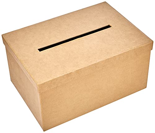 Rayher Geschenkkartenbox mit Schlitz, Pappmaché Kartenbox, FSC Recycled 100%, 30x21x15cm (LxBxH), Briefbox, Geldbox, zum Verzieren, 67202000 von Rayher