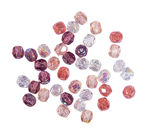 Rayher Glas-Schliffperlen, 4 mm ø, antikrosé, Dose 100 Stück, Glasschliffperlen, Farbmischung rosé/amethyst Mix, 14200221 Rayher Glas-Schliffperlen, 4 mm ø, antikrosé, Dose 100 Stück, Glasschliffperlen, Farbmischung rosé/amethyst Mix, 14200221 von Rayher