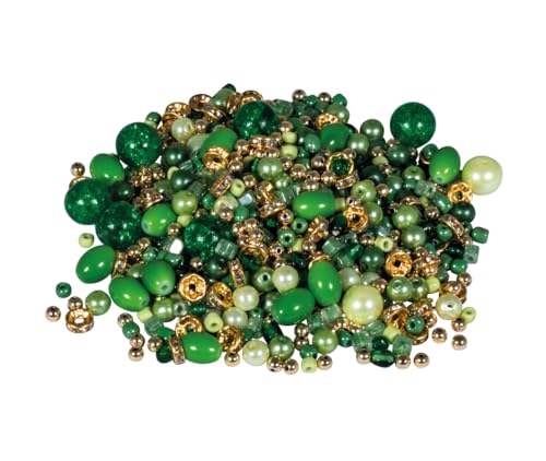 Rayher Glasperlenmix mit Effektperlen, grün-Töne, Box 100 g, Glasperlen/Metallicperlen Sortierung, Farb- und Größenmix, verschiedene Formen, Perlen zum Auffädeln, Schmuckperlen, 14877434 Rayher Glasperlenmix mit Effektperlen, grün-Töne, Box 100 g, Glasperlen/Metallicperlen Sortierung, Farb- und Größenmix, verschiedene Formen, Perlen zum Auffädeln, Schmuckperlen, 14877434 von Rayher