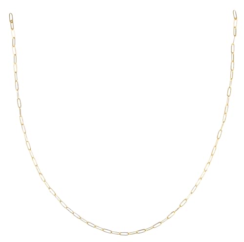 Rayher Gliederkette Paperclip, geprägt, gold, Länge 80 cm, längliche Paperclip-Glieder 1,2 x 5,4 x 15 mm, Schmuckkette für Armbänder und Halsketten, 22960616 von Rayher
