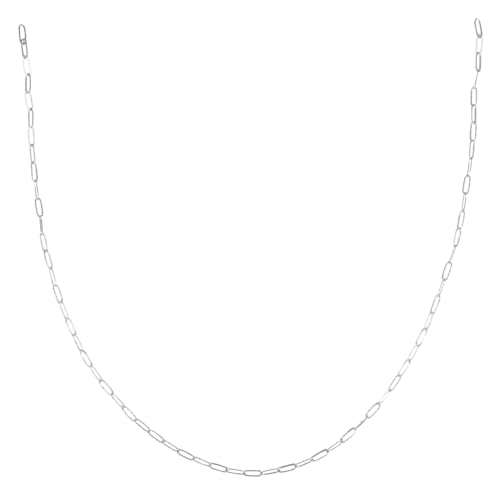 Rayher Gliederkette Paperclip, geprägt, silber, Länge 80 cm, längliche Paperclip-Glieder 1,2 x 5,4 x 15 mm, Schmuckkette für Armbänder und Halsketten, 22960606 von Rayher