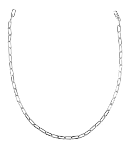 Rayher Gliederkette Paperclip, silber, Länge 80 cm, längliche Paperclip-Glieder 1,5 x 17 x 6,5 mm, Schmuckkette für Armbänder und Halsketten, 22959606 von Rayher