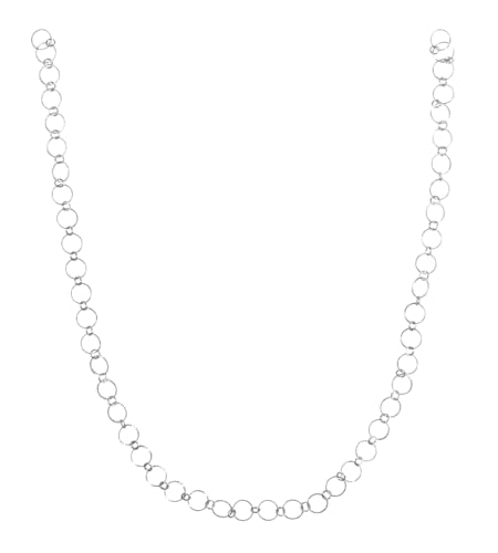 Rayher Gliederkette Ringe geprägt, silber, Länge 80 cm, runde Ringe, 4 + 10 mm ø, Schmuckkette zum Basteln, für Armbänder und Halsketten, 22958606 von Rayher