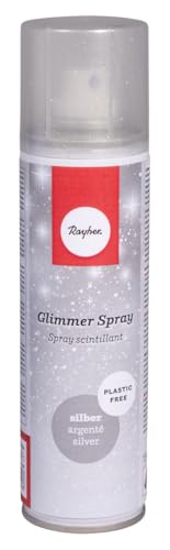 Rayher Glimmerspray, silber, Glitzerspray, Dose 150 ml, plastikfrei, auf Wasserbasis, nicht deckend, edler, feiner Perlmuttschimmer, 34482606 Rayher Glimmerspray, silber, Glitzerspray, Dose 150 ml, plastikfrei, auf Wasserbasis, nicht deckend, edler, feiner Perlmuttschimmer, 34482606 von Rayher