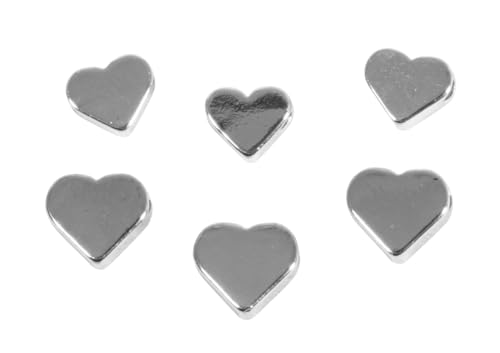 Rayher Herzperlen, Metallperlen, silber, 6 Stück, je 3 Perlen 6+7 mm, Schmuckperlen, Zwischenperlen, Distanzperlen, Perlen Herzform, für DIY-Modeschmuck, zum Auffädeln, kleines Loch, 22963606 Rayher Herzperlen, Metallperlen, silber, 6 Stück, je 3 Perlen 6+7 mm, Schmuckperlen, Zwischenperlen, Distanzperlen, Perlen Herzform, für DIY-Modeschmuck, zum Auffädeln, kleines Loch, 22963606 von Rayher
