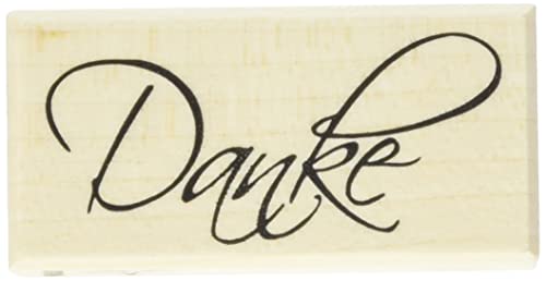 Rayher Hobby 28440000 Butterer Holzstempel Danke, 3 x 6 cm, Stempel mit Schriftzug für Dankeskarten bei Hochzeit, Taufe, Kommunion, Geburtstag von Rayher