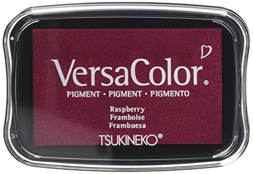Rayher Hobby 29017275 Tsukineko Versa Color Pigment-Stempelkissen, raspberry, 9,6 x 6,3 x 1,8 cm, Tinte auf Wasserbasis von Rayher