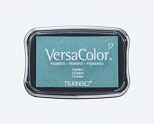 Rayher Hobby 29017408 Tsukineko Versa Color Pigment-Stempelkissen, celadon, 9,6 x 6,3 x 1,8 cm, Tinte auf Wasserbasis von Rayher