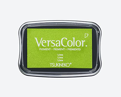 Rayher Hobby 29017414 Tsukineko Versa Color Pigment-Stempelkissen, lime, 9,6 x 6,3 x 1,8 cm, Tinte auf Wasserbasis von Rayher